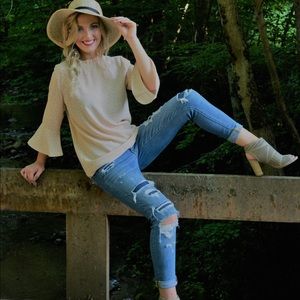 Pink polka dot shirt